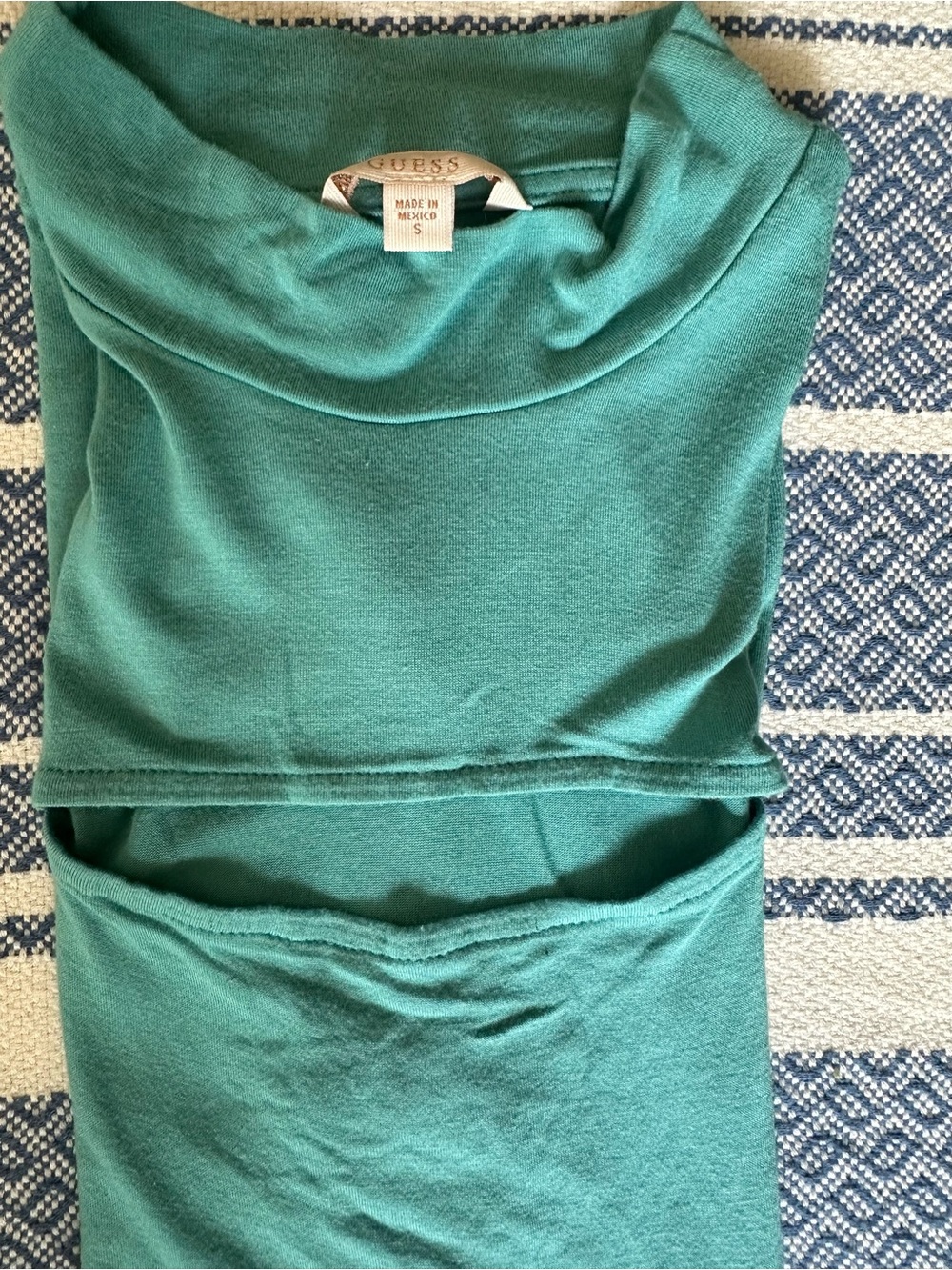GUESS Teal Sleeveless Cowl Neck Camisole